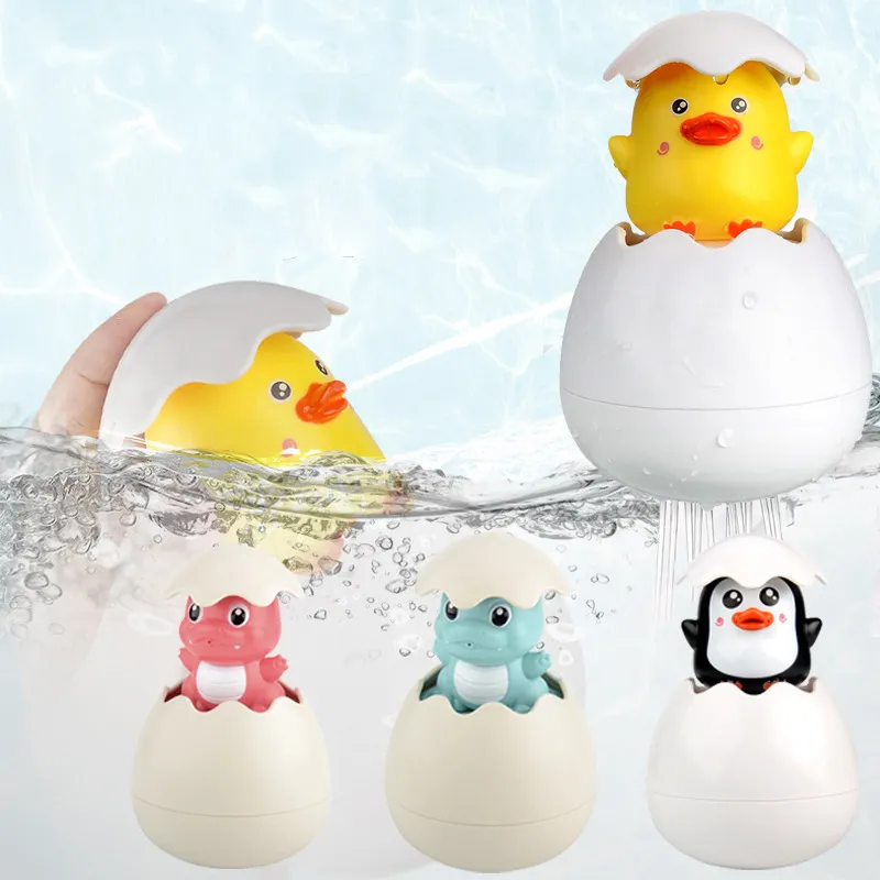 Baby Bathing Toy Kids Cute Duck Penguin Egg Water Spray Sprinkler Bathroom Sprinkling Shower Swimming Water Toys For Kids Gift