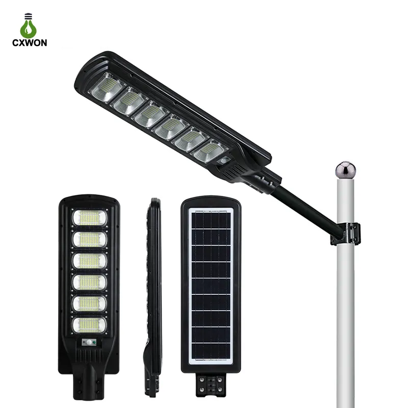 50W 100W 200W 300W Solar Street Lights Sensor Motion Sensor 3 أوضاع LED LED مع جدار التحكم عن بُعد أو تركيب القطب