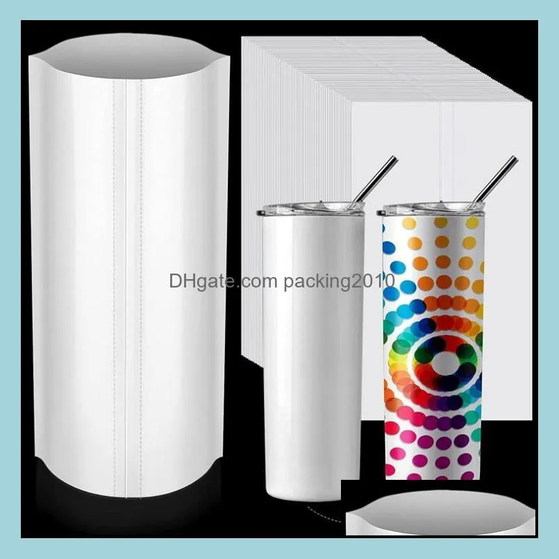 Sublimation shrink wrap film bag 100pcs/lot Packaging Paper for Skinny Tumbler Regular Wine glass135*260mm 180*290mm