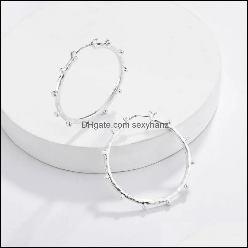 zwpon dome art deco large round hoop earrings for women 2019 fashion designer statement earrings jewelry wholesale