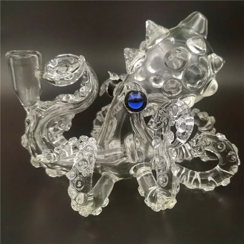 Glazen water Bong Clean Octopus Water Bongs 14,4 mm Vrouwelijke gewricht Hookah Heady Bubbler Oil Rig Pipe