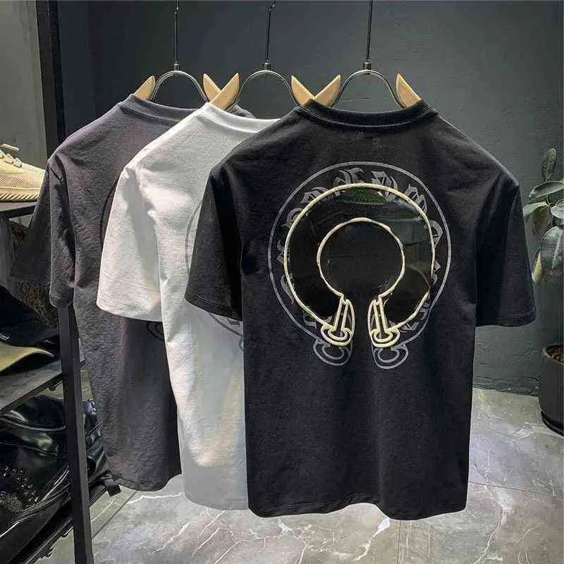 Bawełniany krótki rękaw T-koszulka Męska marka modowa Summer Ins luźne t-shirt duchy designerskie ubrania męskie do poloshirt 00001