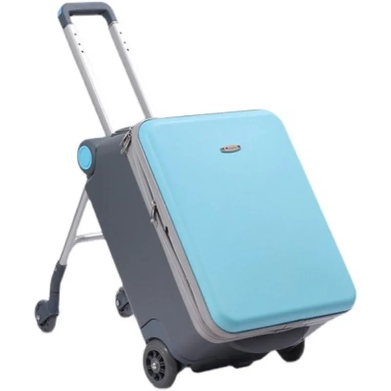 Suitcases Baby Can Sit And Ride Lazy Luggage Travel Trolley Suitcase Childrens Scooter LuggageSuitcases