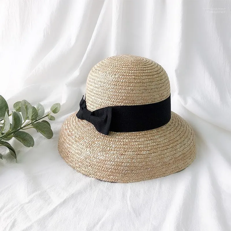 Bonnet/crâne casquettes français paille grand bord chapeau de pêcheur crème solaire femme été plage parasol voyage bord de mer soleil été1