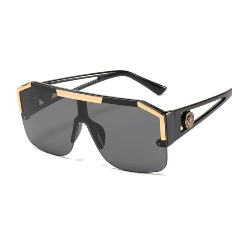 Lunettes de soleil de luxe surdimensionnées hommes marque concepteur lunettes de soleil pour femmes mode dégradé carré nuances