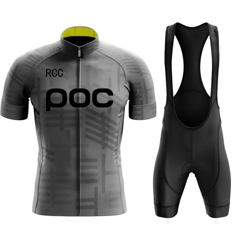 RCC POC Team Jersey Sets Fiets Ademende shorts Kleding Fietspak 20D GEL 220627