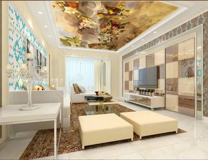 customize 3d ceiling mural wallpaper HD creative photo wall murals ceilings wallpapers for living room bedroom wall paper pegatinas de pared