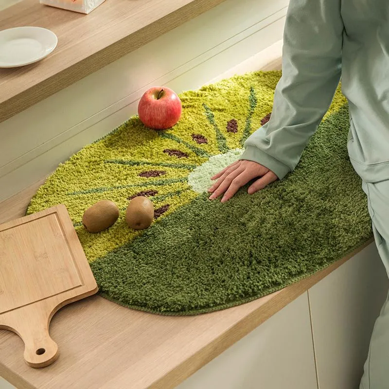 Mattor Tufting kiwi badmat fluffigt sovrum badrum mattan ingång matta yta golv kudd matta dörrmatta snyggt estetiskt hemrum dekor carpets