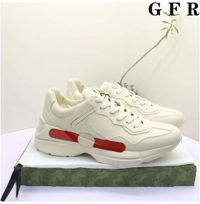 rhyton leather sneaker with tiger