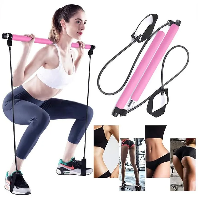 Fasce di resistenza Yoga Crossfit Fitness Sport Pilates Bar Kit Palestra Allenamento Bastone Esercizio con fune per esercizi