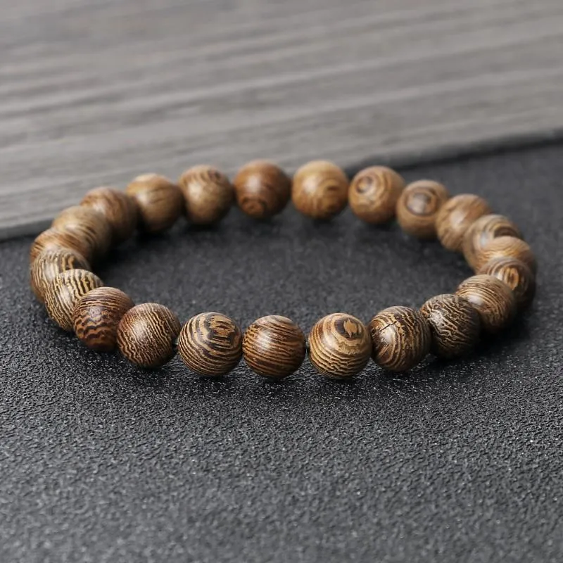 Pulseira de miçangas pulseira de oração natural meditação de madeira de madeira pulseira de pulseiras de pulseiras para homens mulheres ioga balanço de jóias giftbead