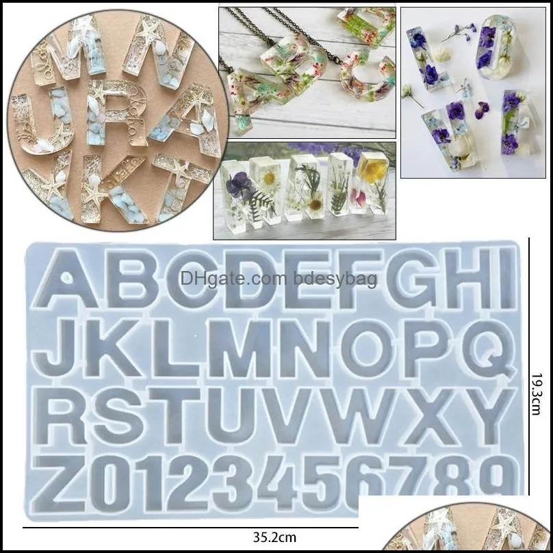 1 set epoxy resin kit jewelry casting tools diy handmade findings silicone mold spoon alphanumeric mould