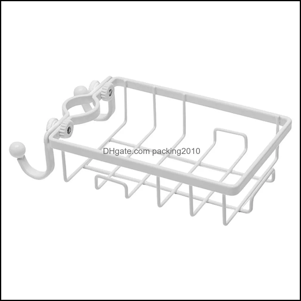 Wrought Iron Sink Hanging Punch Free Hollow Rack Kitchen Drainage Hollow Drain Storage Rack Faucet Bathroom Hollow Storag