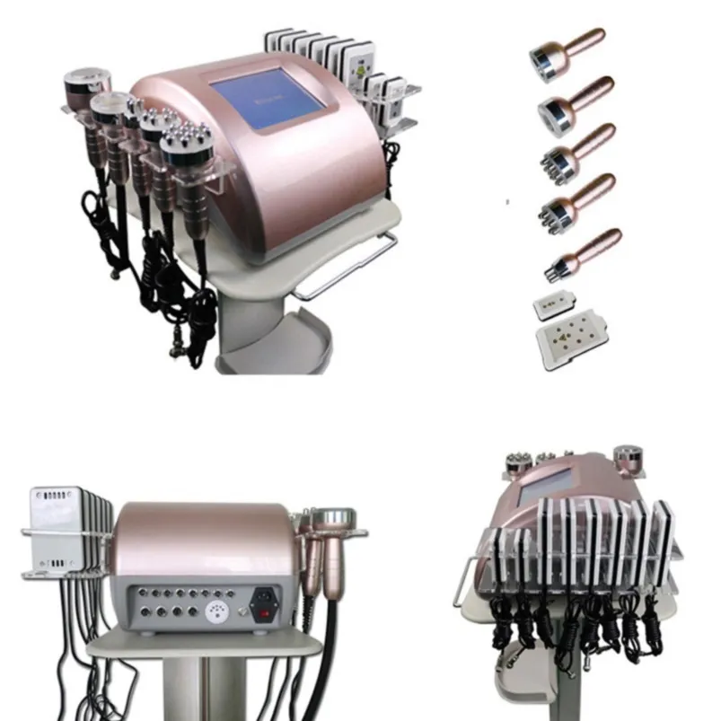 Laser-Liposuktionsmaschinen 6 in 1 Ultraschall-Kavitations-Schlankheitsmaschine Lipo-Laser 40K RF-Vakuum-Radiofrequenz-Schönheitsausrüstung