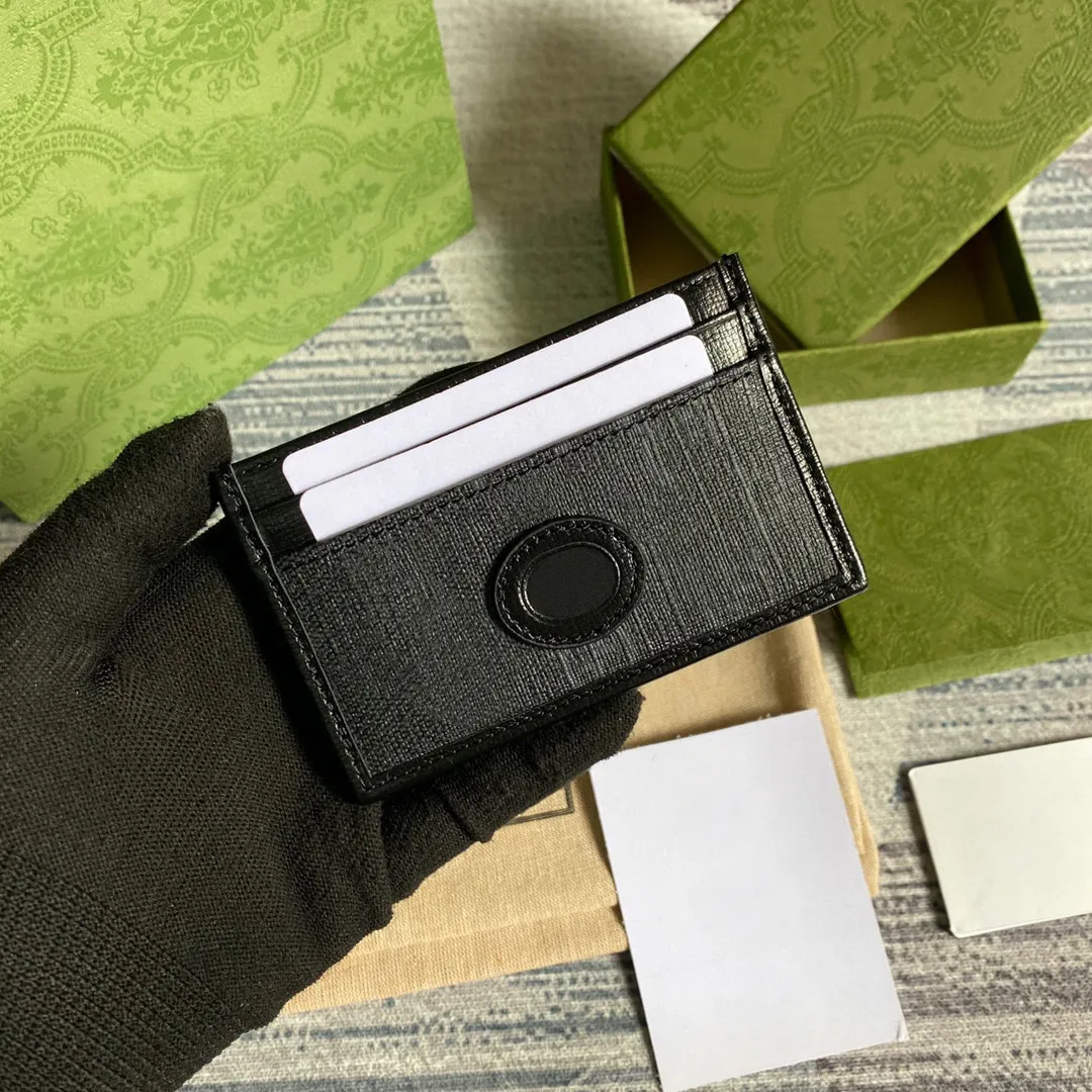 En Kaliteli kart sahipleri Moda yeni tasarımcı erkek Cüzdanlar Yüksek küçük çantalar kutulu kart sahibi Hakiki Deri cüzdan 7-A DustBag etiketi