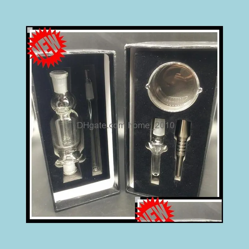 Dhl Free Shipping 2.0 Nectar nail Collector Glass Kit with 10mm gr2 titanium nail domeless joint