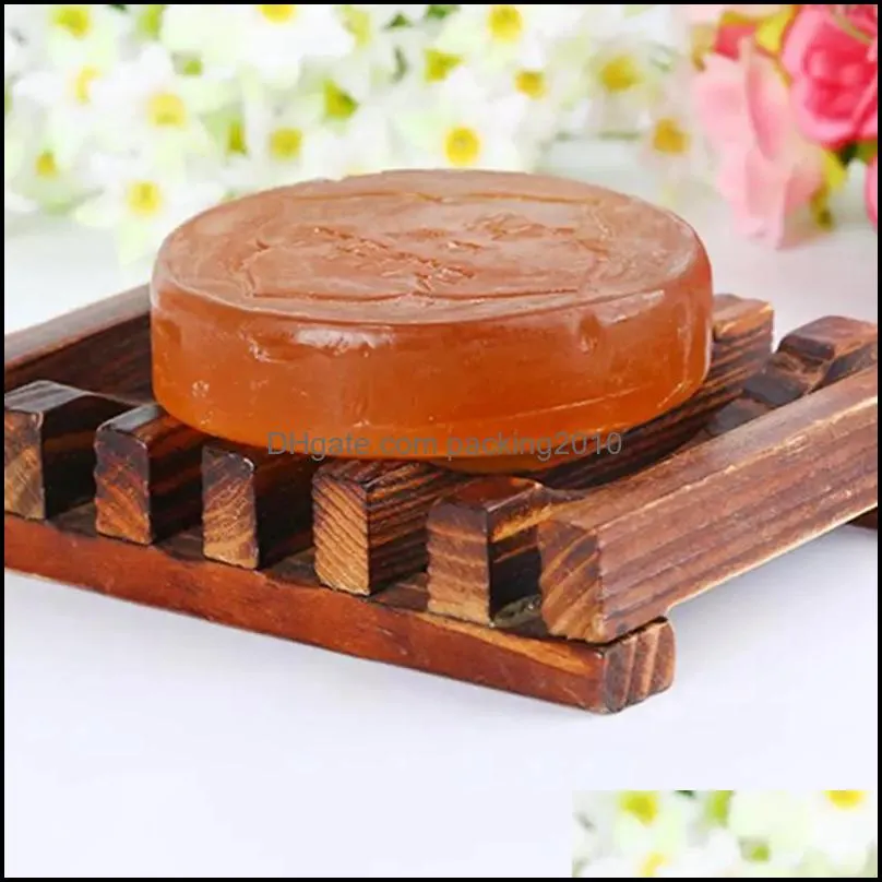 wood soap holder portable bamboo wooden soapdish shower case container storage box bathroom kitchen tool wll581