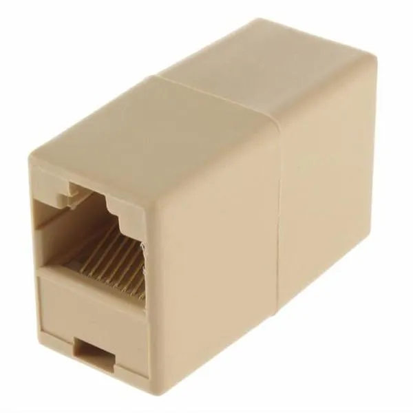 Fêmea para para cat5 conector de conector de rede adaptador extender plugue acopladores de marceneiro