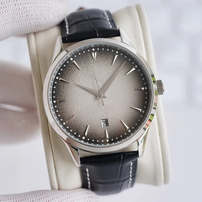 Longines Mechanical Mens Watch helautomatiska klockor 42mm män Fashion Wristwatches Business armbandsur läderband Montre de Luxe