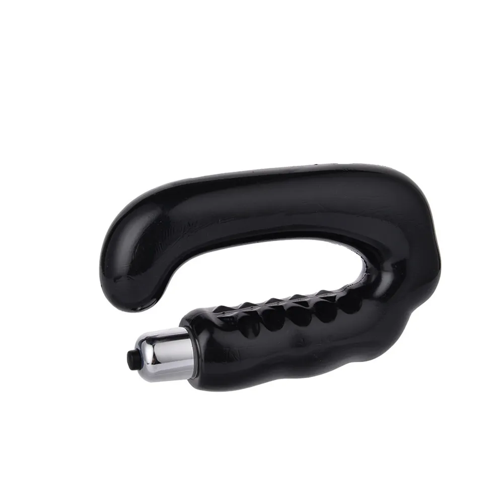 Mannelijke anale plug vibrator voor g-spot stimulatie man prostaat massager C of u vorm zwart