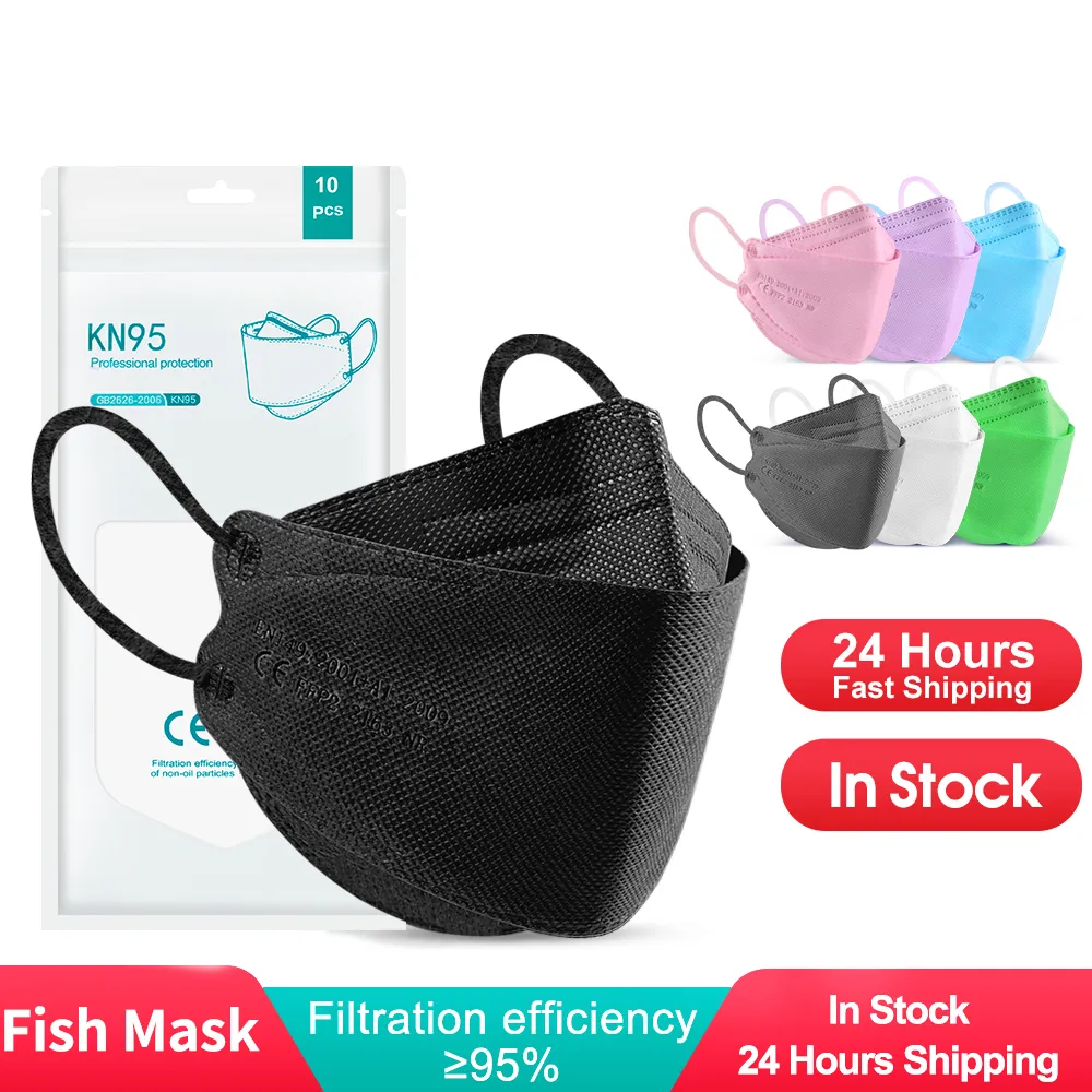 KN95マスクアダルト使い捨てマスクカラーピンクブルー5層保護防塵快適な通気性マスク