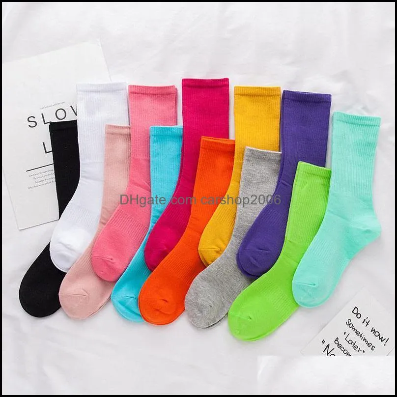 Party Favor Event Supplies Festive Home Garden Ups Women M￤n 12 f￤rger Strumpor Kne High Socks Fashion So Dhswj