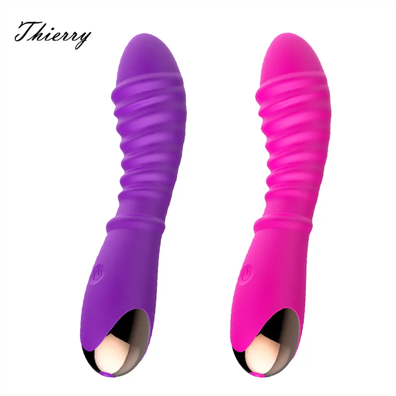 Thierry-consolador vibrador de silicona de 20 velocidades para mujer, estimulador vaginal de clítoris, masaje impermeable, masturbador, juguetes sexys