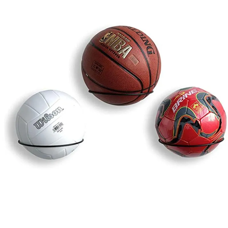 Wall-mounted Basketball Football Storage Rack Simple Ball Fixed Placement Rack Home Iron Art Ball Basketball Rack LX4620