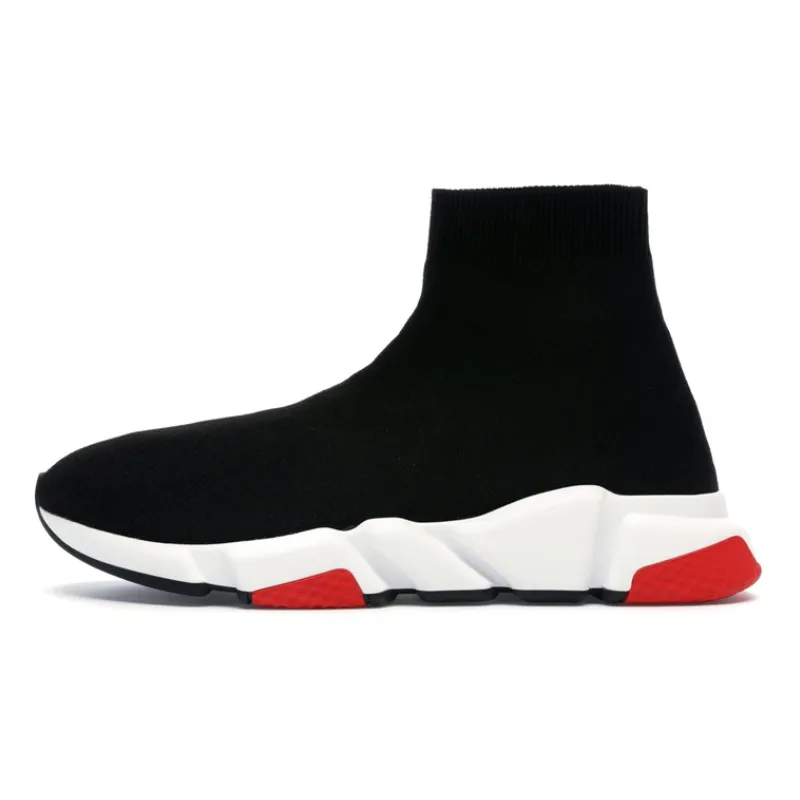 Black clear sole sock trainers sales