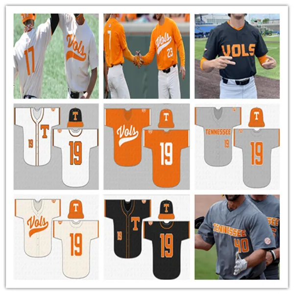 Custom Wears College Tennessee Baseball Volunteers Vols College Baseball Jersey Mark McLaughlin Zander Sechrist Drew Gilbert Christian Moore