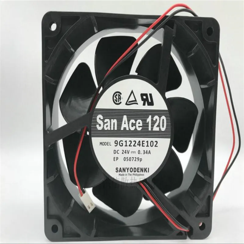 الأصلي 9G1224E102 DC24V 0.34A 12CM 12038 اثنين من سلك العاكس مروحة تبريد