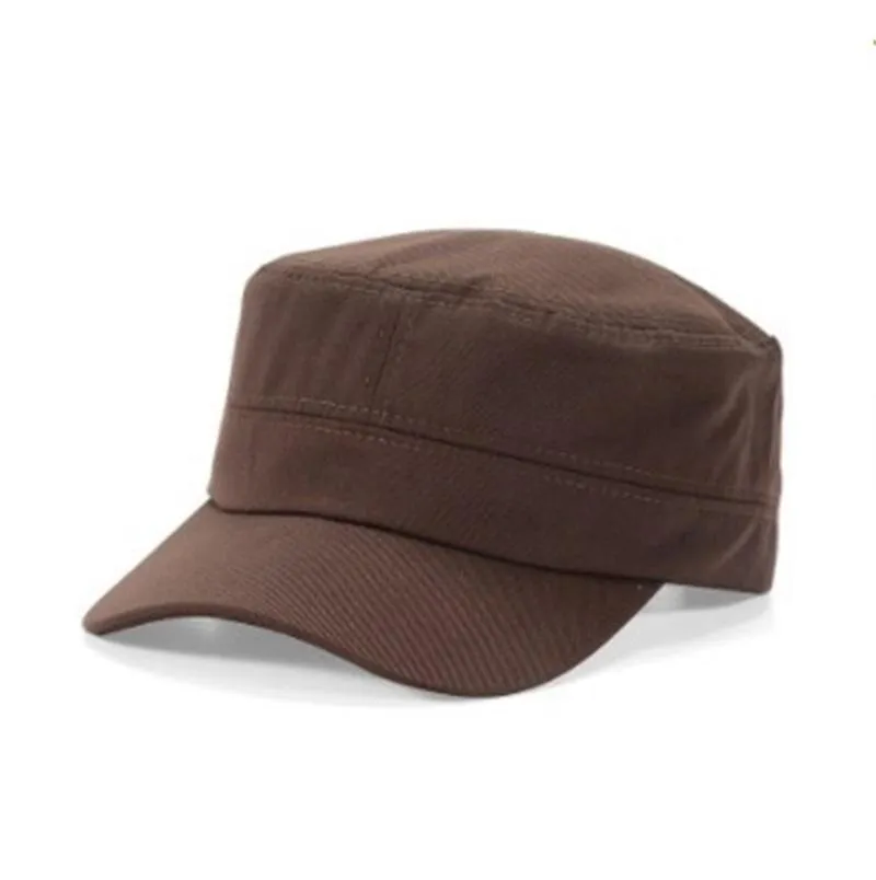 Korean Fashion Hat Men Women Outdoor Breathable Military Hat Flat Top Light Plate Sunscreen Hats 20220104 T2