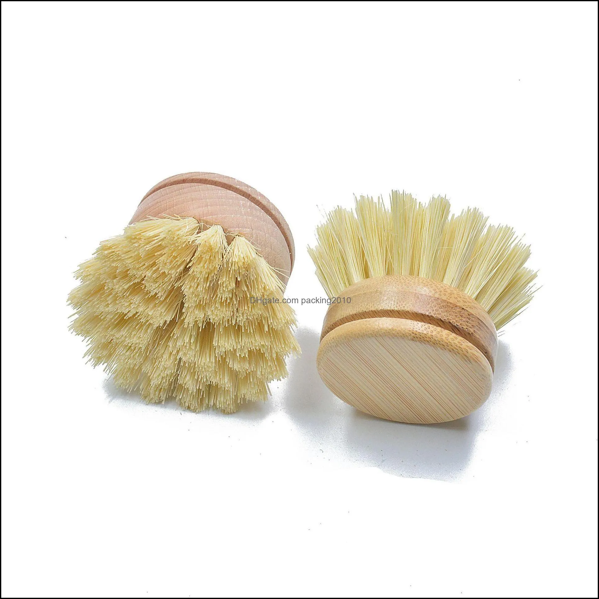 new kitchen cleaning brush wooden sisal beech bamboo dishwashing brushes head household clean tool by sea pae11288