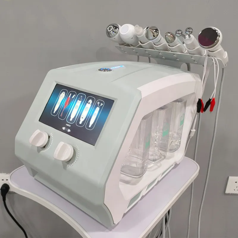 Hydro -Mikrodermabrasion Wasserhydro Dermabrasion Spa Gesichtshaut Porenreinigung Schönheit Ultraschallmaschine Sauerstoffsprühgerät Peeling Face Hebeverletzung 8 in 1