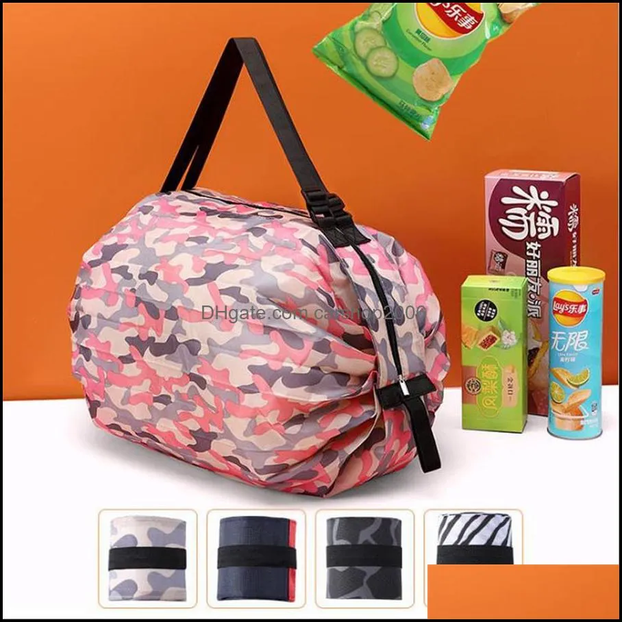 Party Favor Foldable Shopping Bag Waterproof Outdoor Travel Storage Bags Large-capacity Portable Beach Bag supermarket Grocery