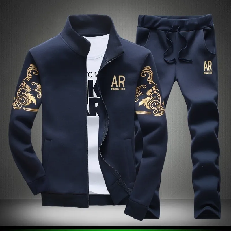Mens-Tracksuit-Outwear-Hoodie-Set-2-pieces-Autumn-sporting-track-suit-male-Fitness-Stand-Collar-Sweatshirts 4