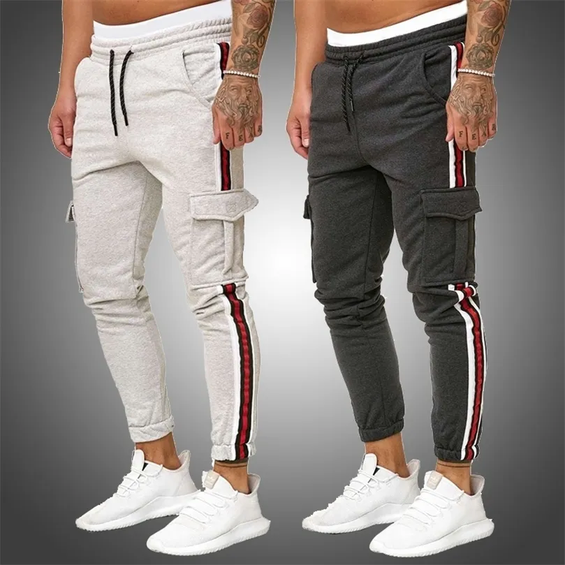 Pantalones Cargo de cintura con cordón lateral y bolsillo con solapa para  hombre