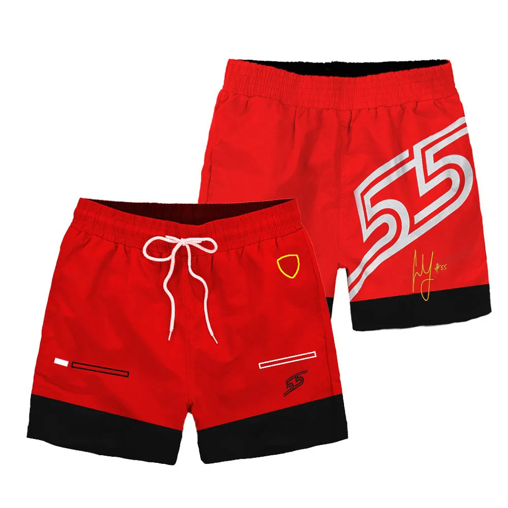 2022 F1 Team Shorts Formula 1 T-Shirt Men's Cago Shorts Set Fashion Casual Loose Fit Summer Comfort Breathable Beach Shorts250U