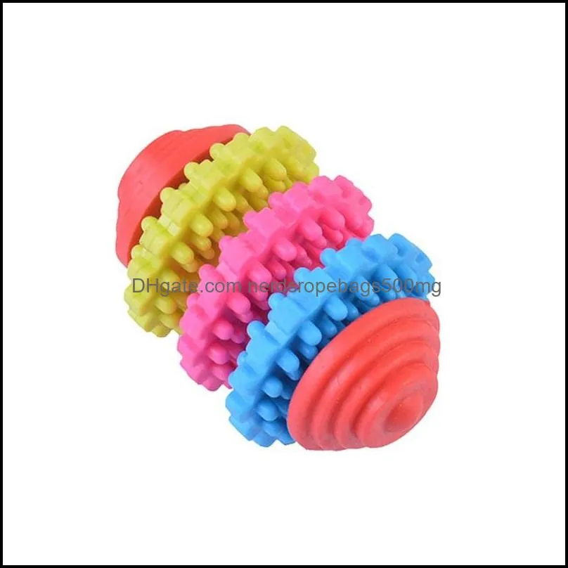 dog molar stick teeth sliding anti biting gear colorful rotary ring TPR Pet toys 1195 V2