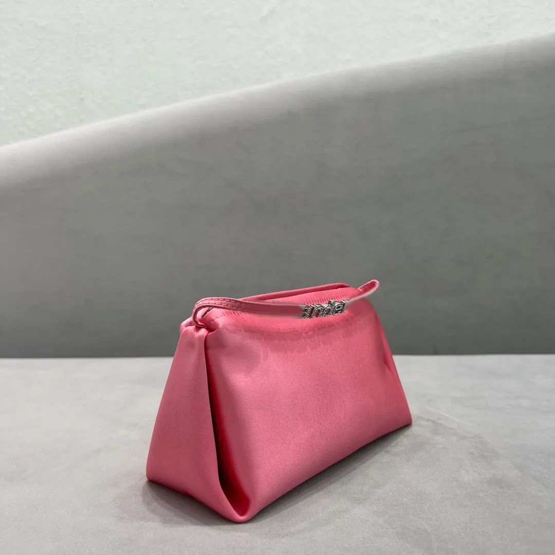 Designer handväskor kopplingspåsar för kvinnor arvtagare satin tygväska med strass