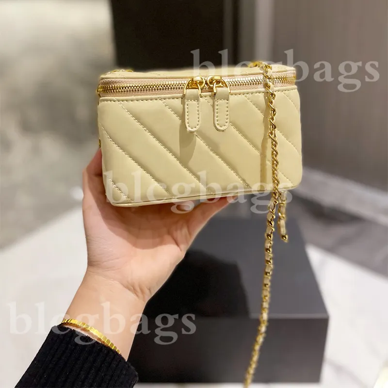 Lüks tasarımcı omuz çantaları kadın hassas zincir çanta klasik stil makyaj kutusu elmas kafes çapraz vücut mizaç el çantası alışveriş cüzdan 4 model