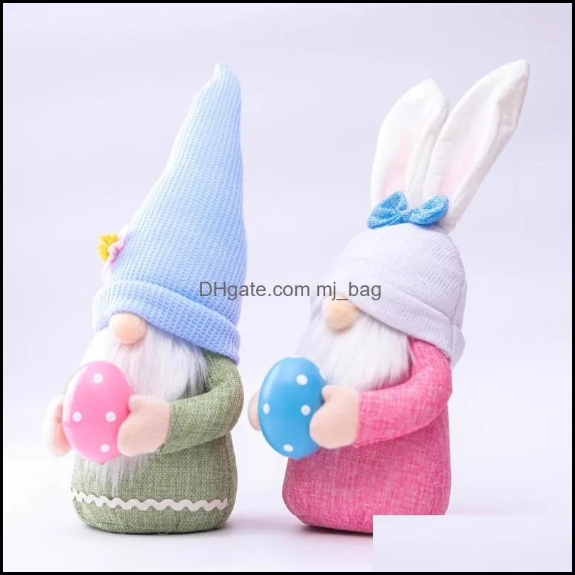 easter bunny dwarf faceless doll fairy doll decoration household supplies plush dwarf family party decoration children kid toys