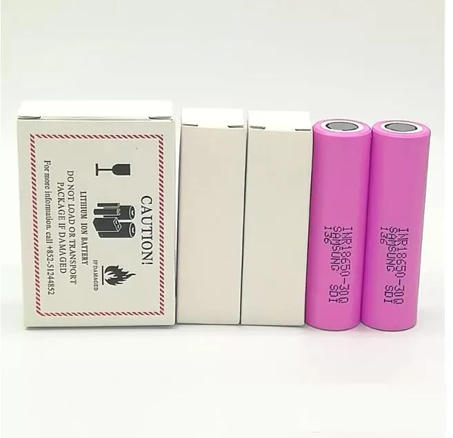 Gratis DHL -batterilagring Vit Box Paper Box Packaging för 18650 18350 16340 CR123A 123A Batterier