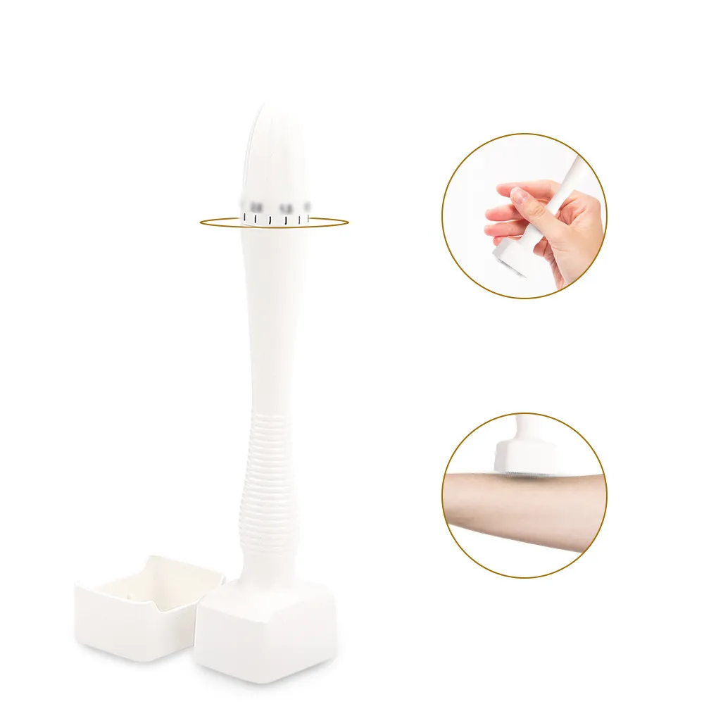 Derma Stamp Roller 140 aiguilles aiguilletage de la peau pour le visage corps réglable Microneedle beauté sceau jeune peau microneedling rouleaux appareils de soins à usage domestique