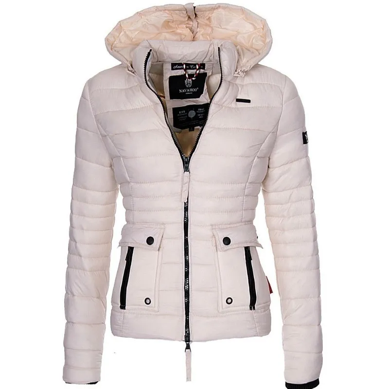 ZOGAA Frauen Winter Parkas Warme Mantel Puffer Jacken Frauen Mäntel Mode Slim Fit Feste Beiläufige Mit Kapuze Mantel Outwear Parkas 201027