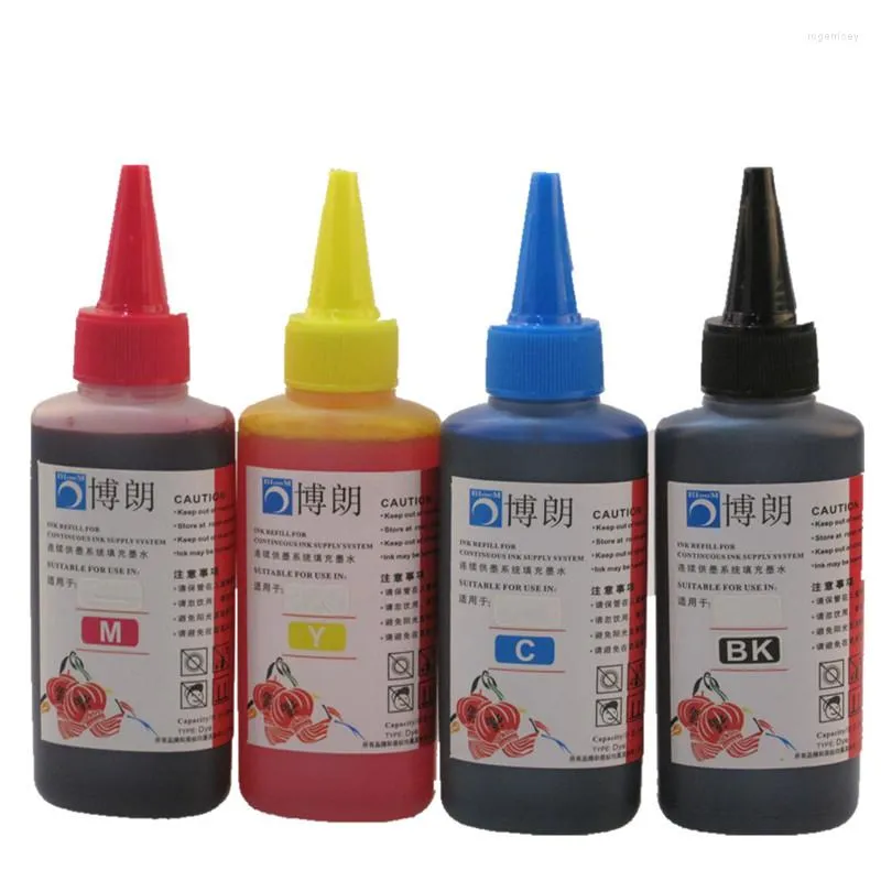 Kits de recharge d'encre Kit universel pour réservoir de colorant d'imprimante Tous les modèles de cartouches CISS 4 couleurs Chaque bouteille 100mlKits d'encreInk