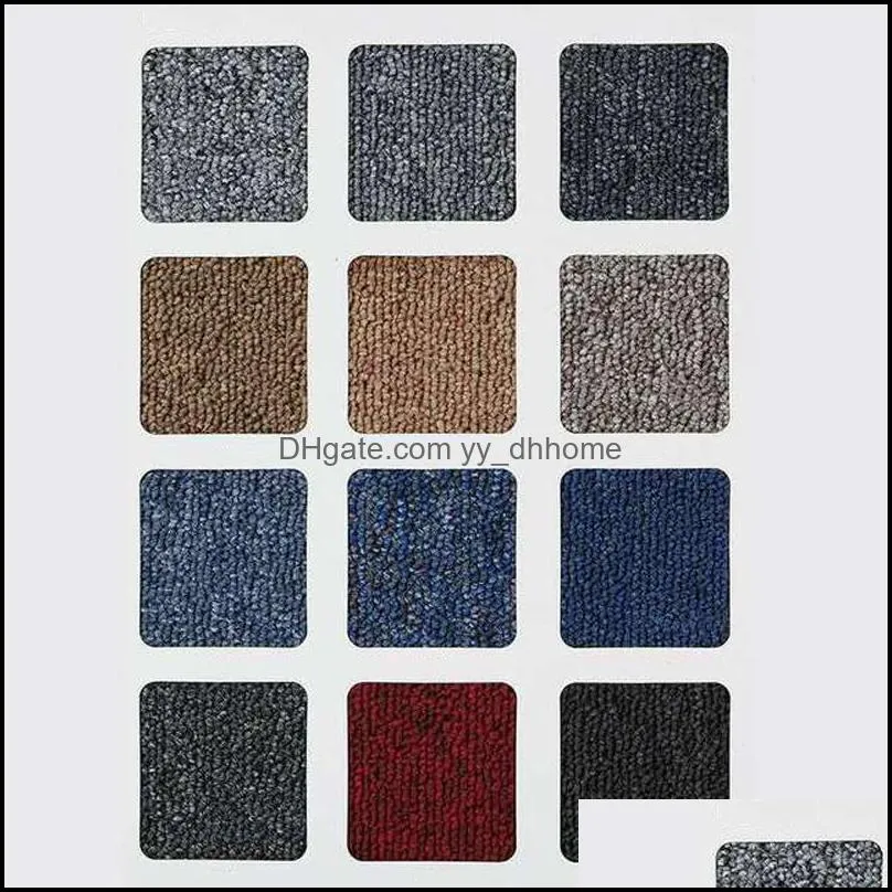 wholesale office splice carpet solid color rugs for hotel billiard room asphalt floor mat kitchen non-slip carpets mats 50*50cm dbc