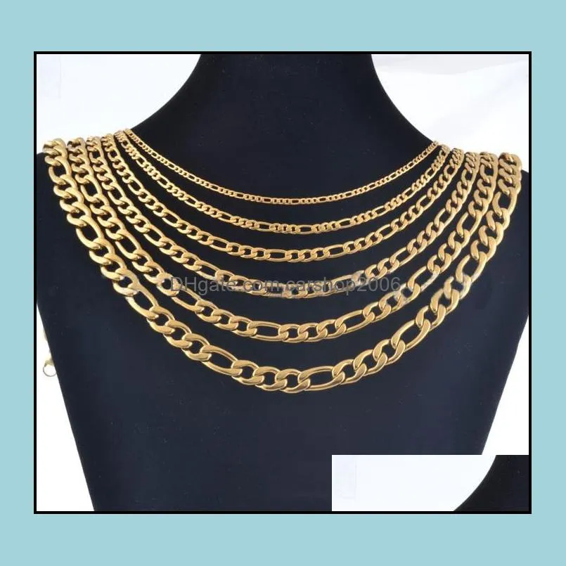 4.5mm gold keel chains necklaces for men titanium steel chain necklace 20 22 24inch jewelry wholesale free shipping - 0713wh