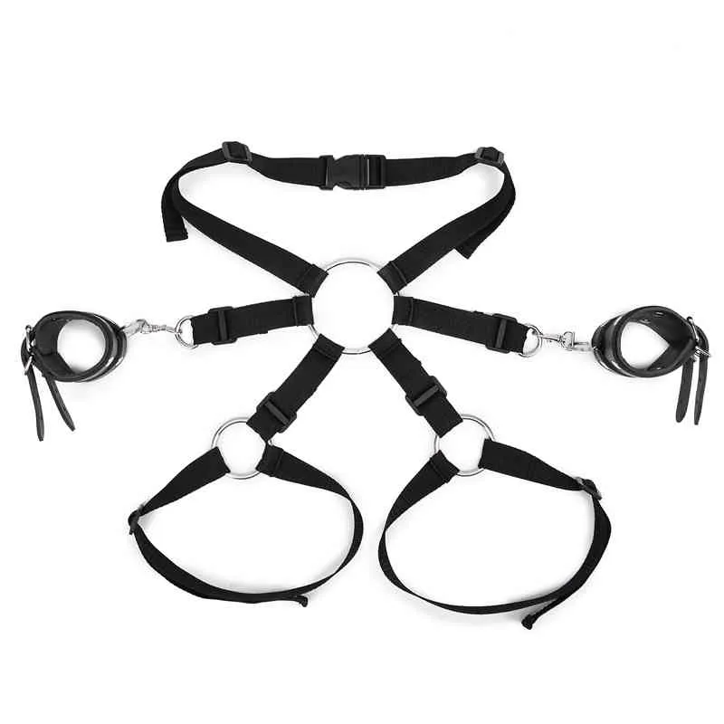 Sex Bondage Kit 7 Unids / set Productos Sexuales Juegos para Adultos  Juguetes Sexuales Set Hand Cuffs Footcuff Whip Rope Blindfold Parejas  Juguetes