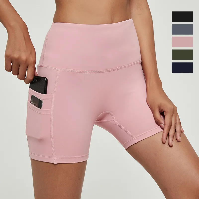 Mulheres calções de ginásio leggings bolsos do telefone para femme verão atlético cintura alta push up calças fitness correndo roupas